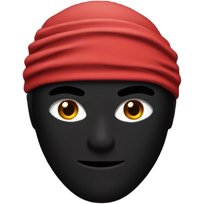 Black ninja with red ninja mask emoji