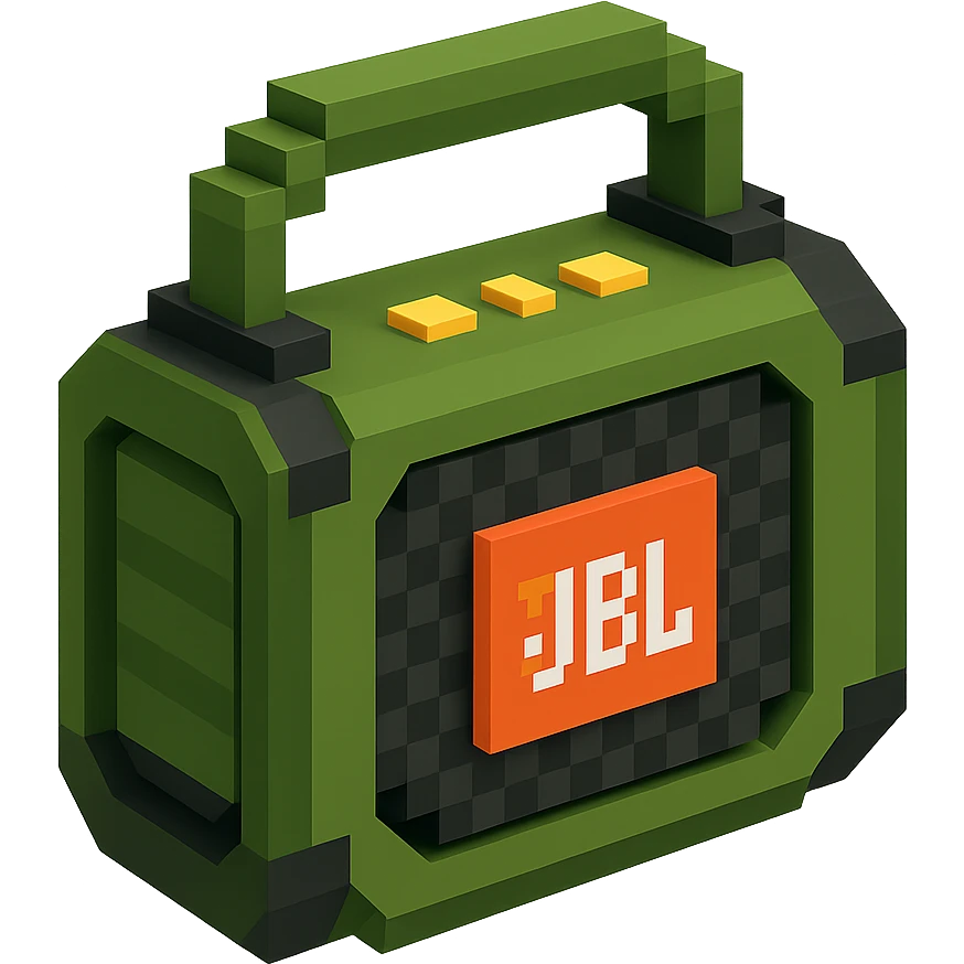 military-themed portable JBL speaker with olive green and black colors emoji
