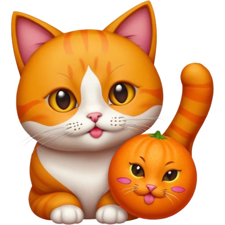 haz que un gato de color naranja esté lanzando un beso emoji