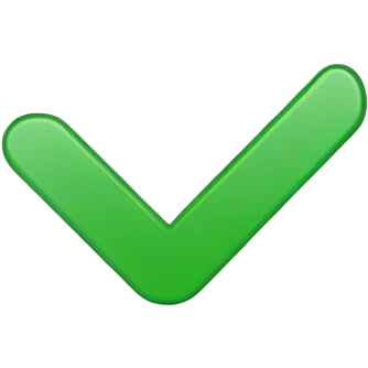 checkmark representing Effizienz efficiency emoji
