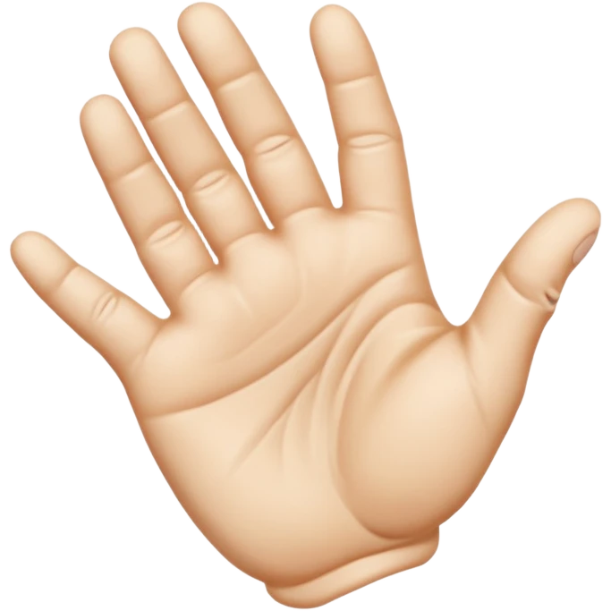 Crea un emoji que sea este ✋️ pero de cabeza, osea invertido, dale una vuelta de 90 grados  emoji