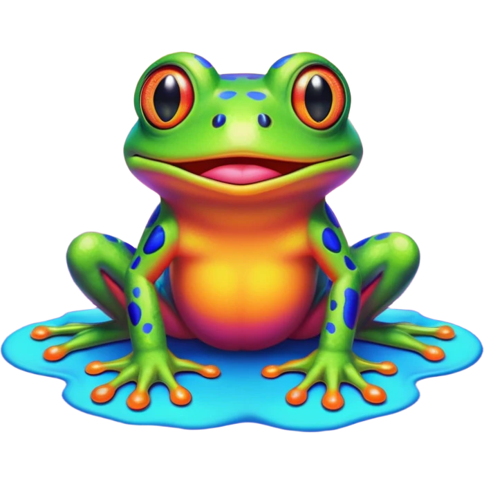 Trippy frog emoji