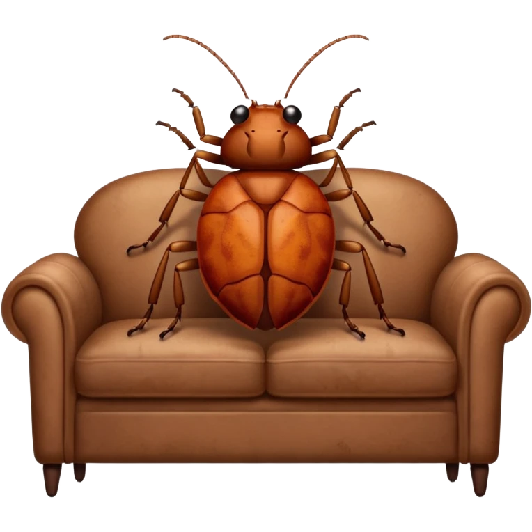 Bed bug on a couch  emoji