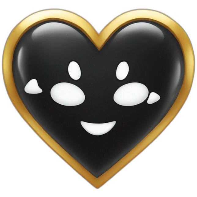 black shine heart emoji