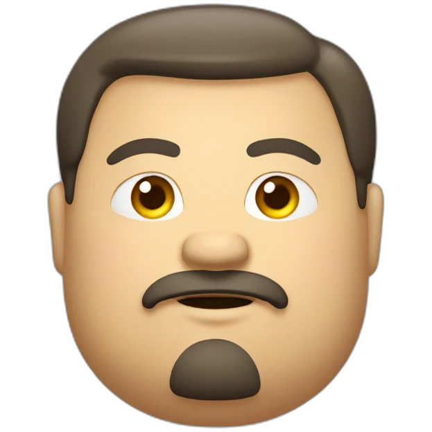 Fat man with goatee  emoji