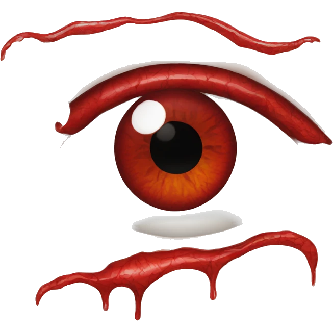 an eye with red veins emoji