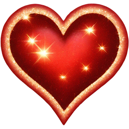 Sparkling red hearts emoji