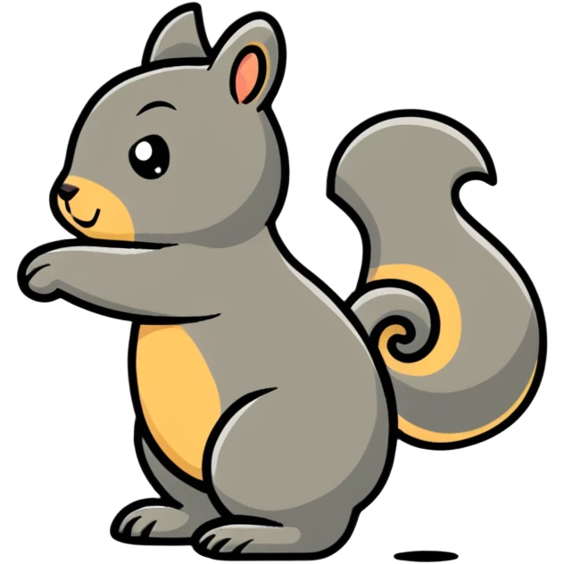 squirrel twerking view from back emoji