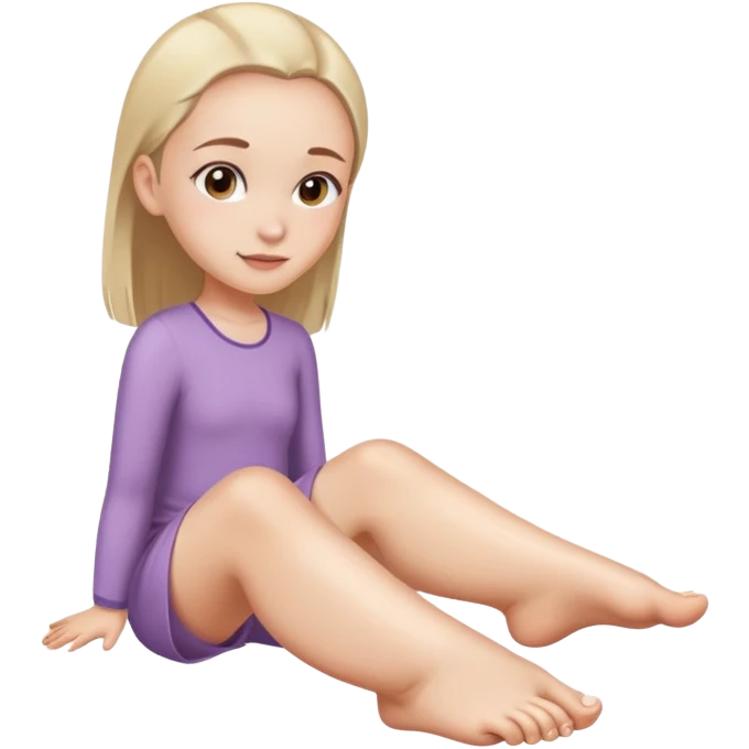 girl with receding hairline and toes emoji