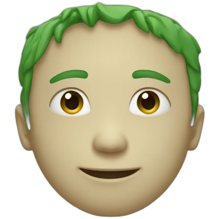 green human hi emoji
