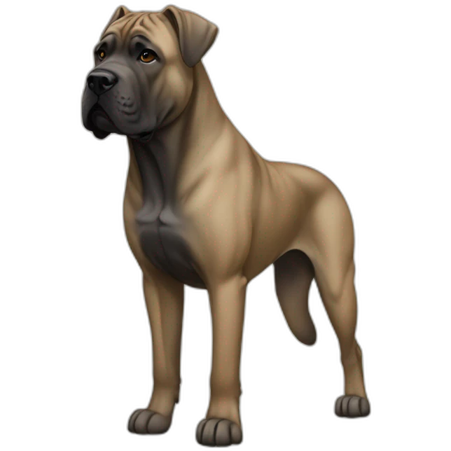 dog Cane Corso color fawn full body emoji