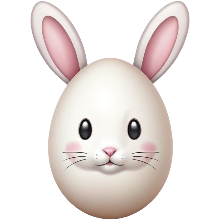 An egg with bunny ears, Easter themed emoji