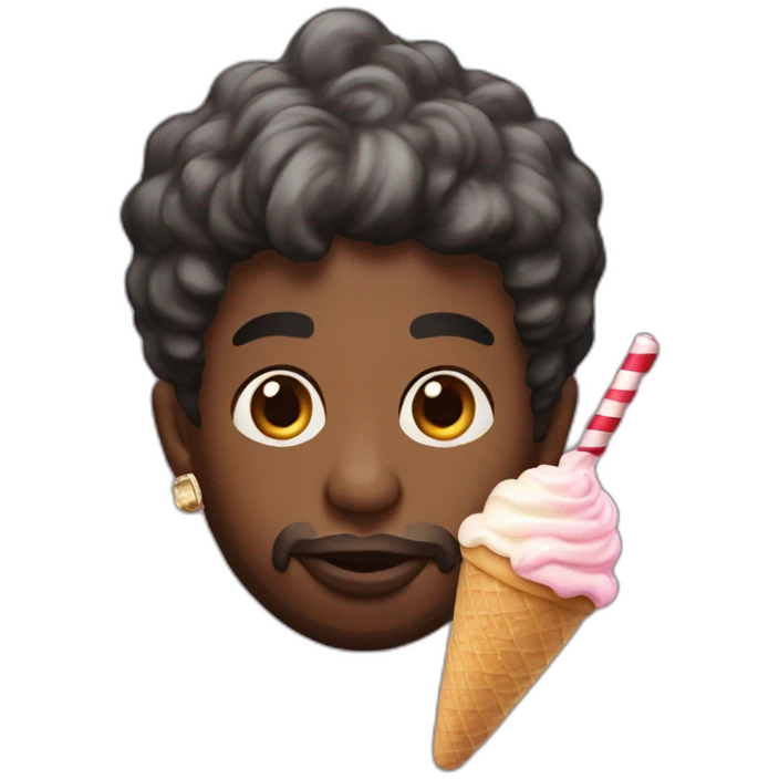 21 savage with a ice cream  emoji
