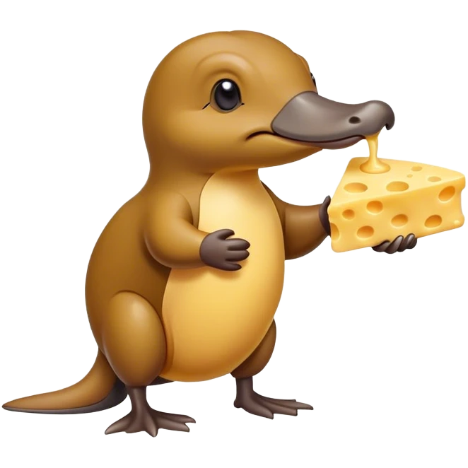 Platypus with cheese emoji