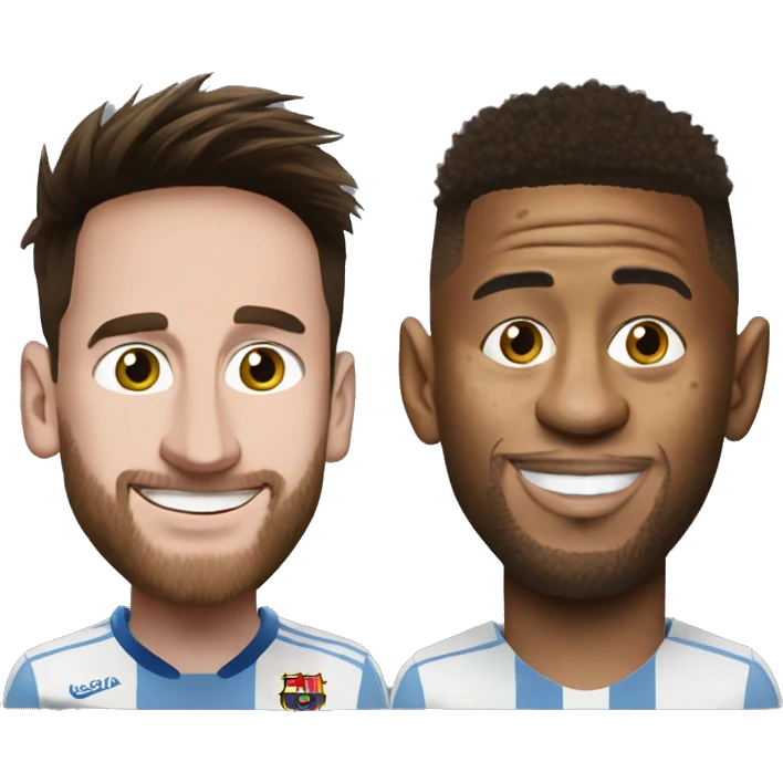 Messi with Neymar emoji