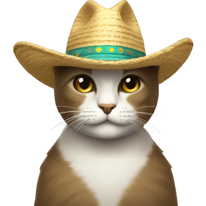 Gato con u sombrero emoji