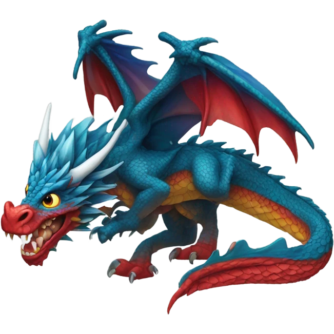 Dragon with American flag emoji