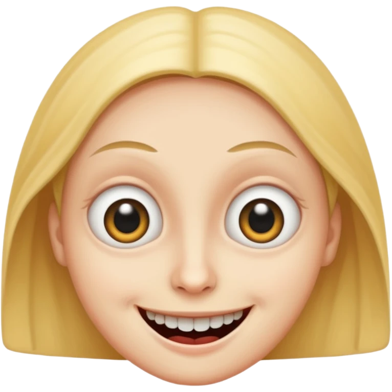 Creepy smile with wide eyes emoji