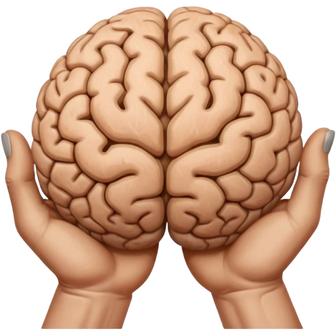 🧠🫴🏻 emoji