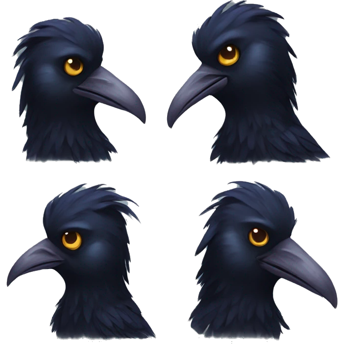 Raven heart emoji