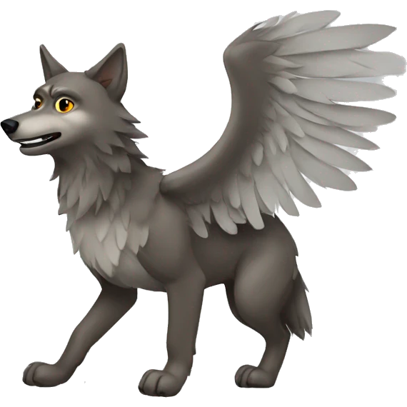 Wolf with wings emoji