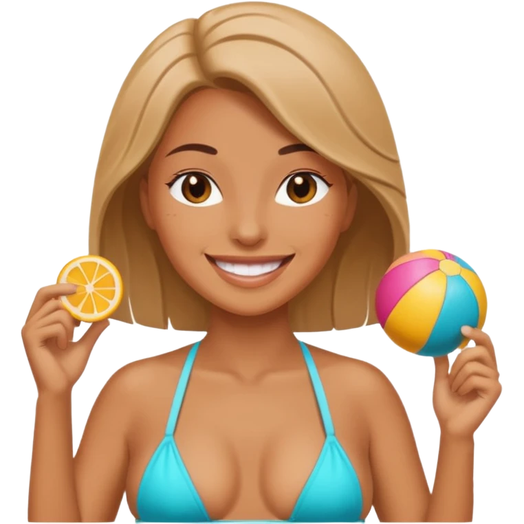 a woman with bikini emoji