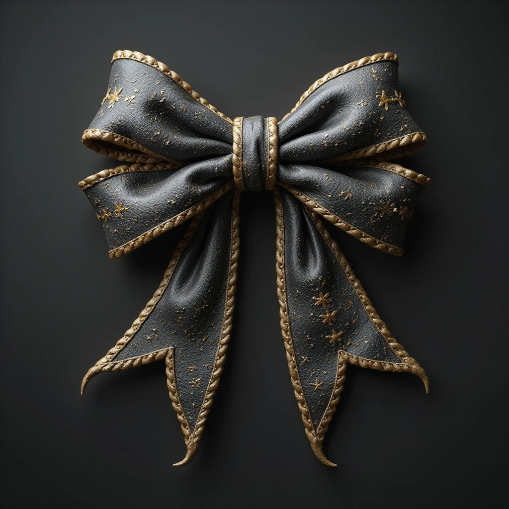 gothic bow, photorealistic style, variation 2 emoji