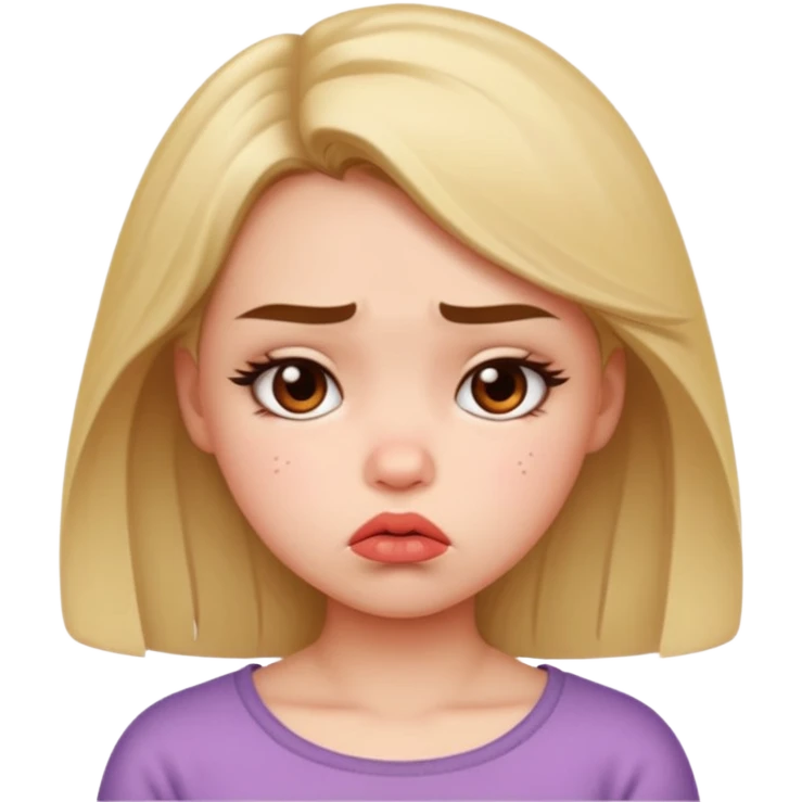 pouting face, extra cute emoji