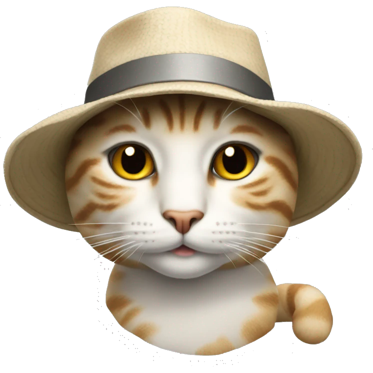 Gatto col cappello emoji
