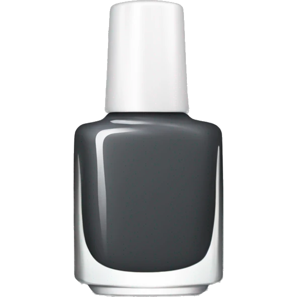 Dark grey nail polish bottle emoji