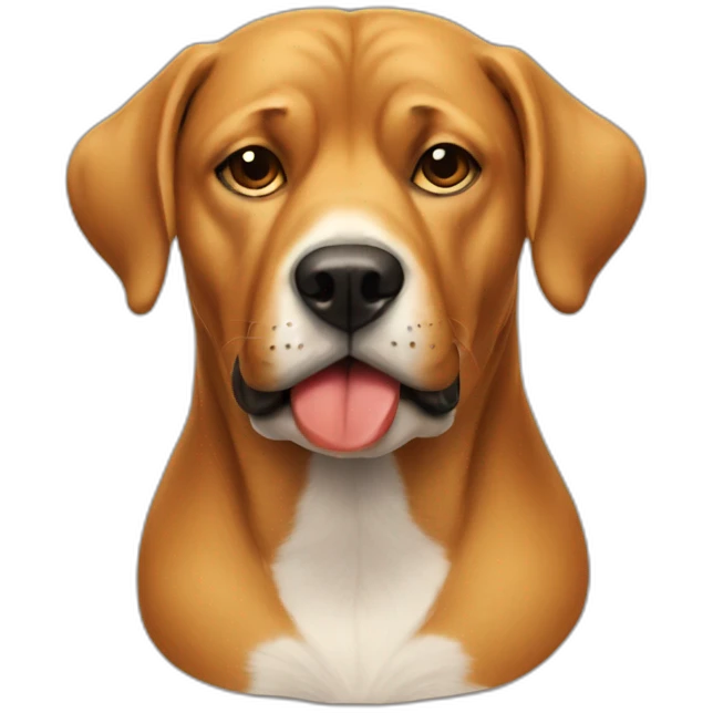 A dog with a cigar in his mouth emoji