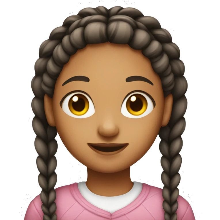 Girl with braids  emoji