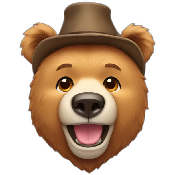 bear in a hat with earflaps emoji