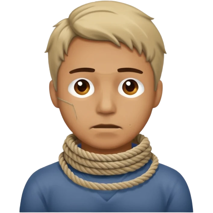 🙍🏻‍♂️ this guys with a rope around his throat emoji