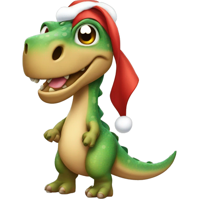 dinosaurio navideño emoji