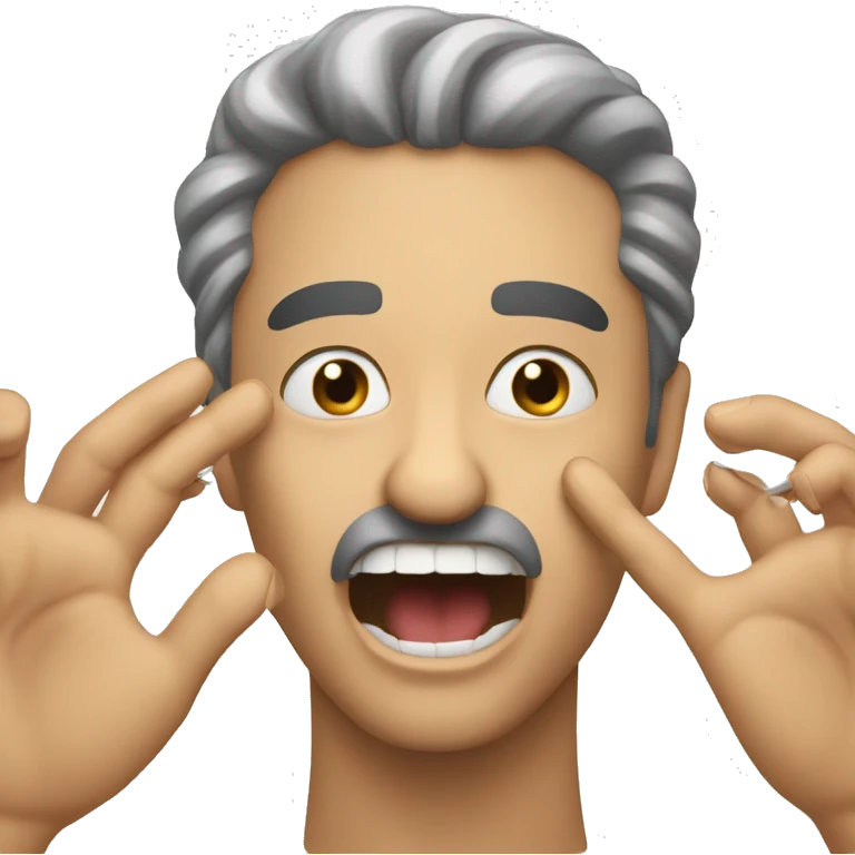 nervously biting nails  emoji