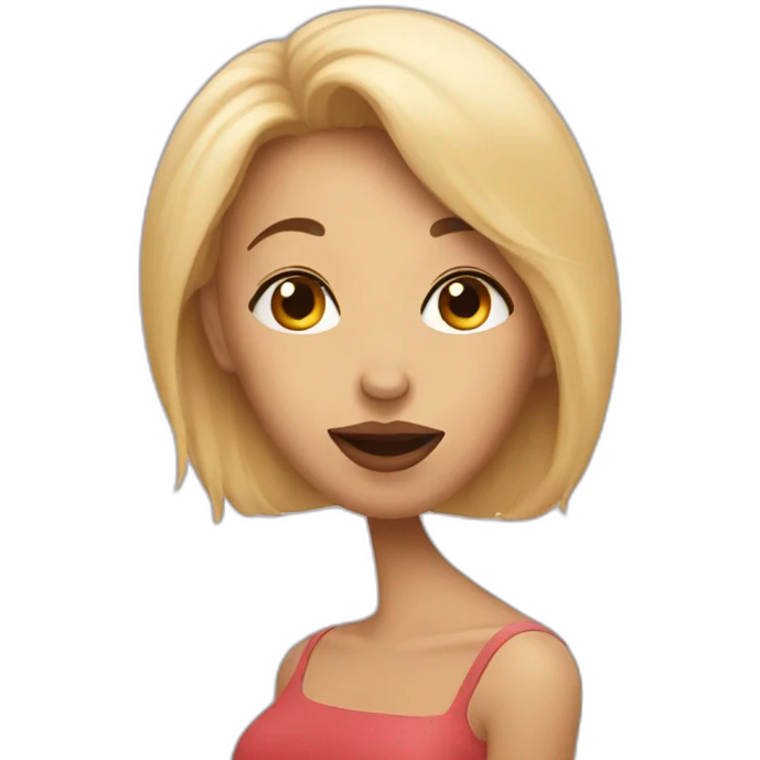 Woman giving kiss emoji