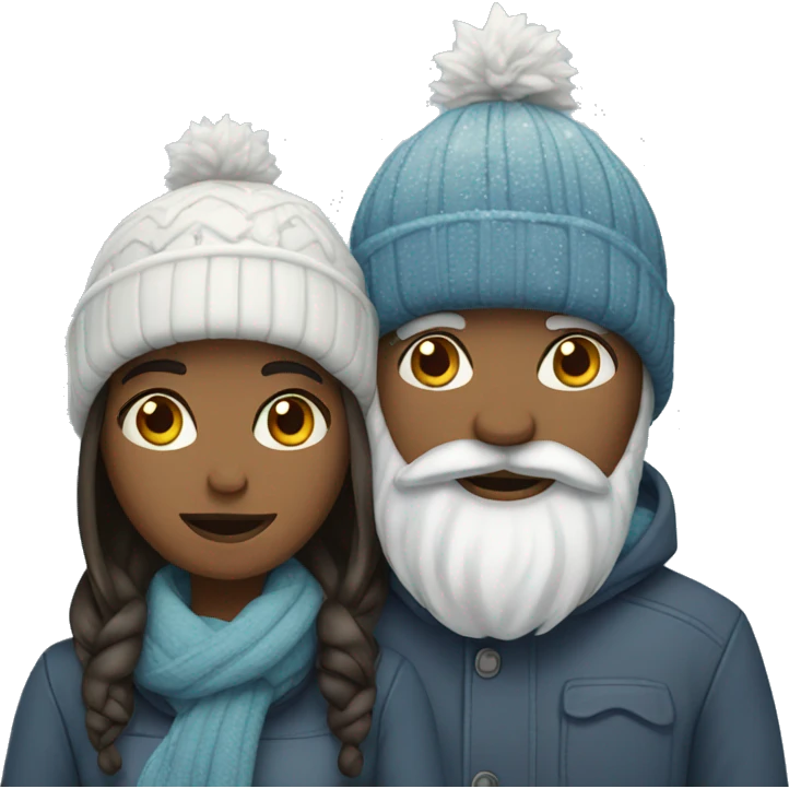 Winter couple emoji