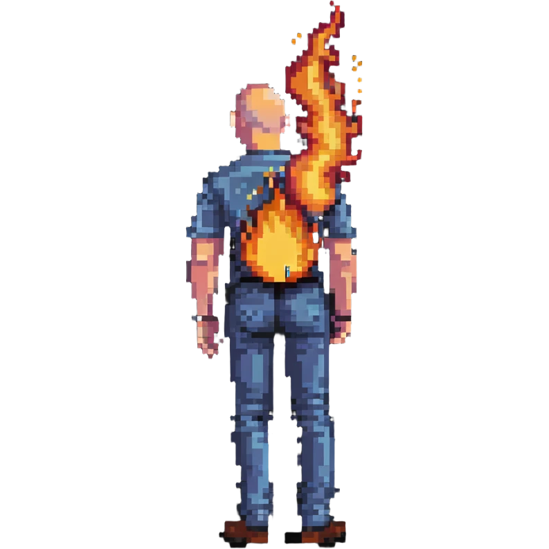 Jeff Bezos with his butt on fire emoji