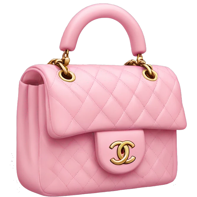 Chanel baby pink bag  emoji