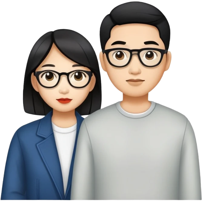 Gus & Joanna - asian cool couple emoji