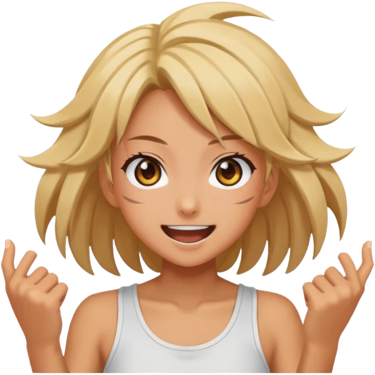an anime girl thats moshing emoji