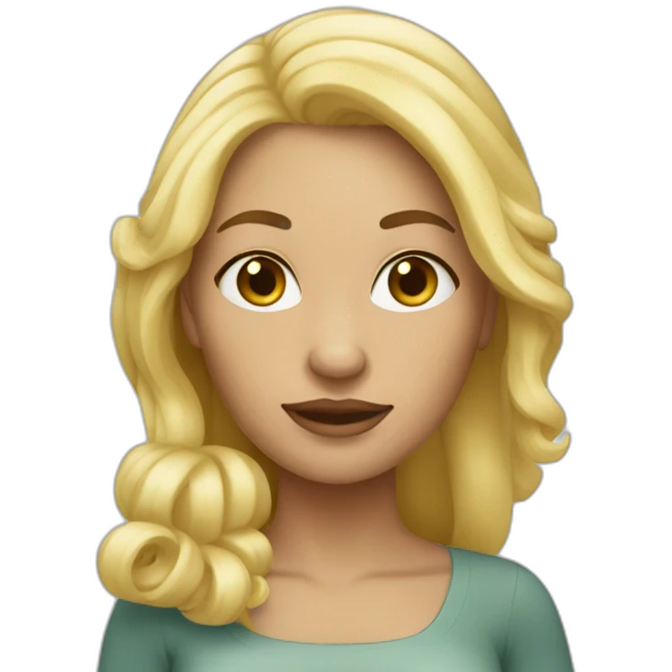 poulpe woman blond hair emoji
