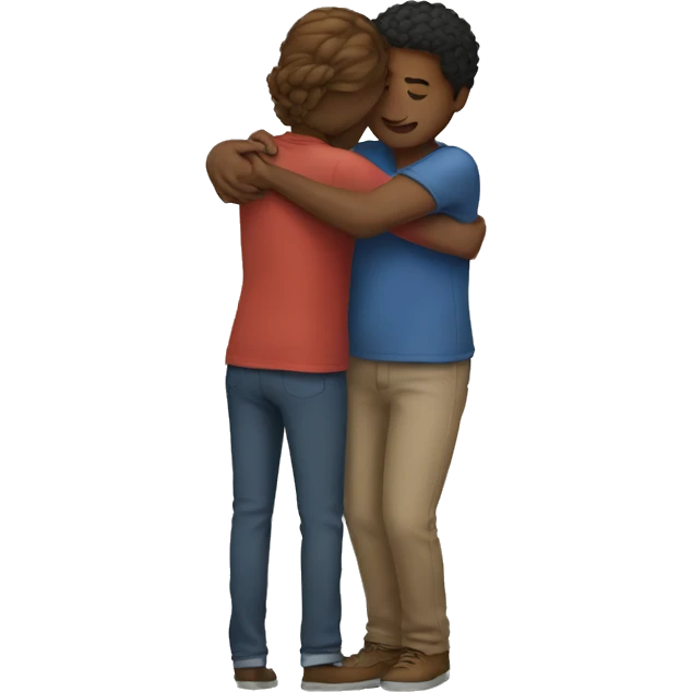 Two people holding eachother emoji