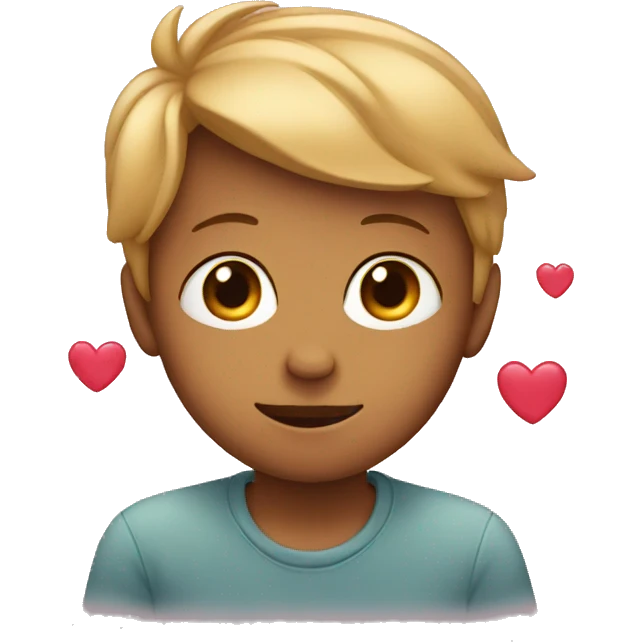  a boy with hearts in his eyes  emoji