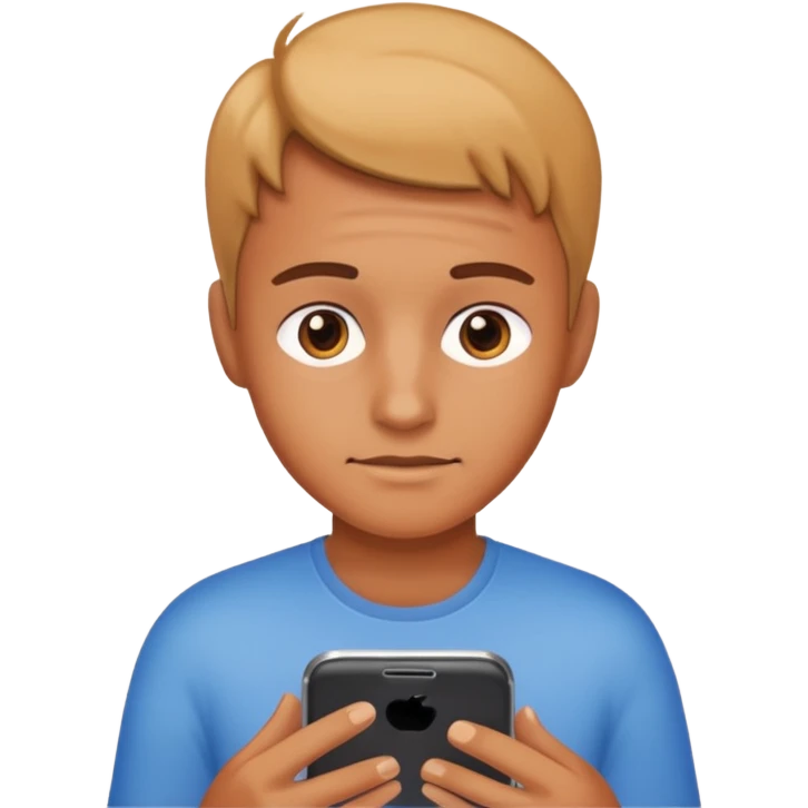 trabajando en el smartphone emoji