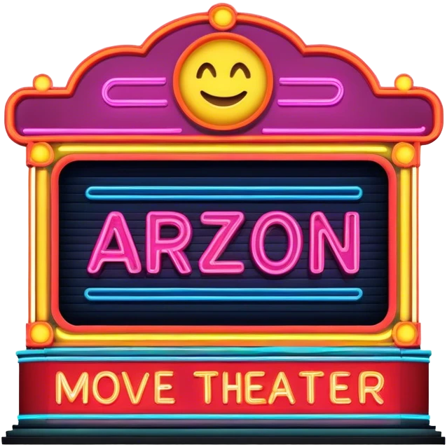 neon movie theater marquee emoji