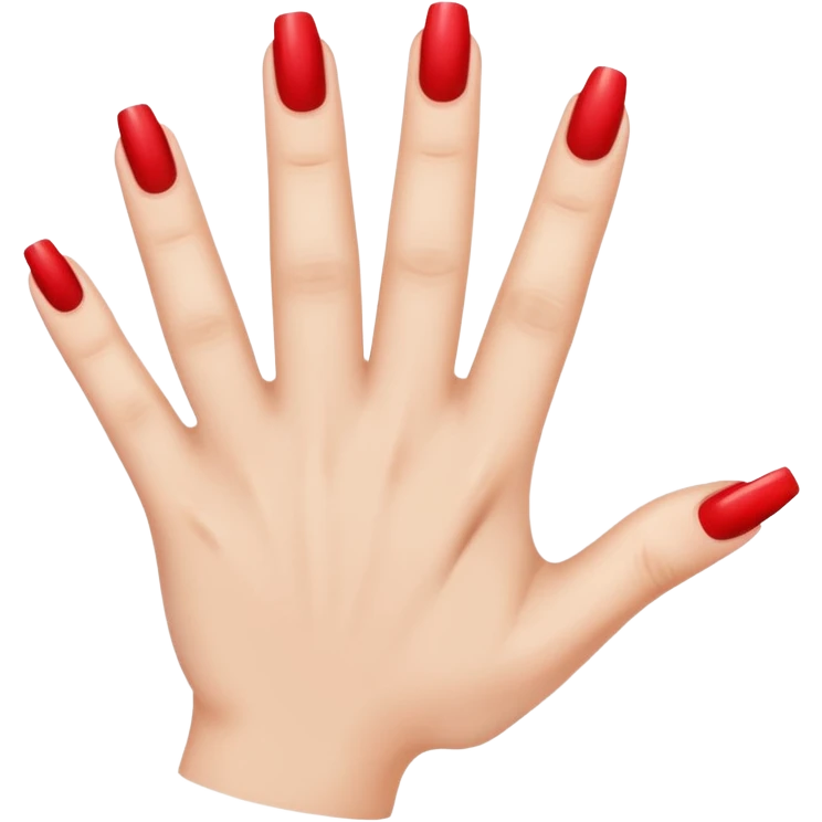 hand with bright red manicure emoji