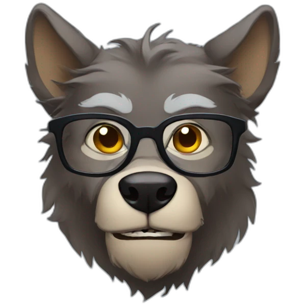 Werewolf with Glasses emoji