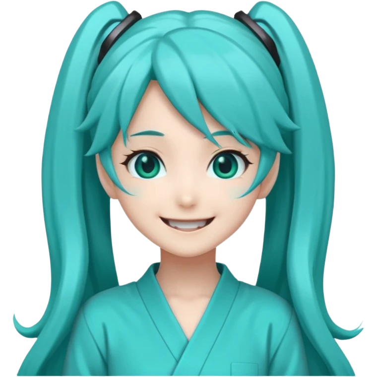 Hatsune miku with wicked smile emoji